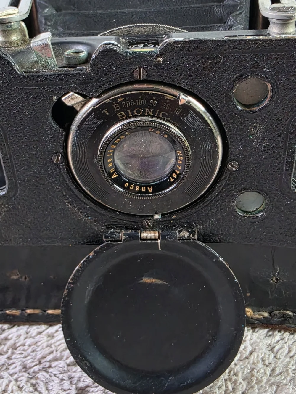 Vintage Ansco V.P. No. 2 Folding Camera in Black - Classic Film Camera
